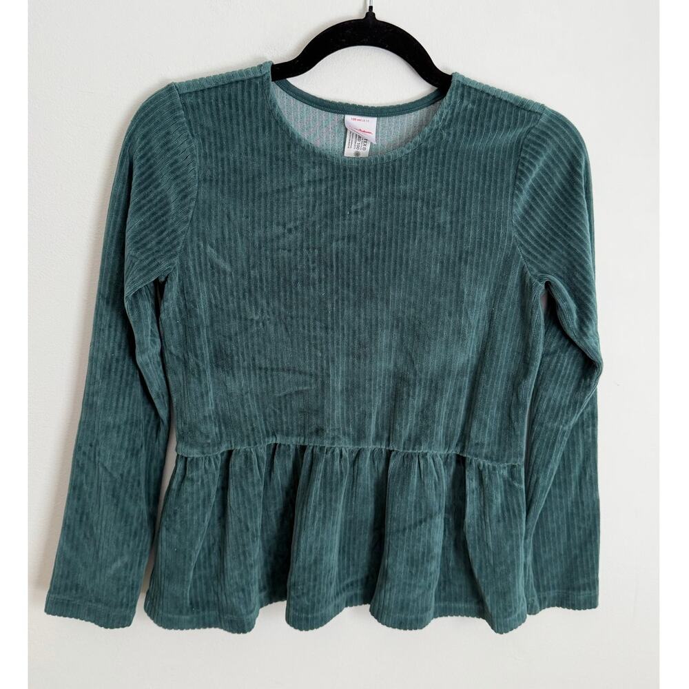 Hanna Andersson Green Peplum top size 12